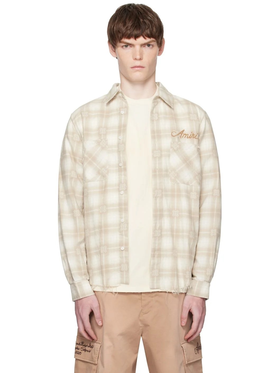 Beuge Bleach Bandana Patch Flannel Shirt - 1