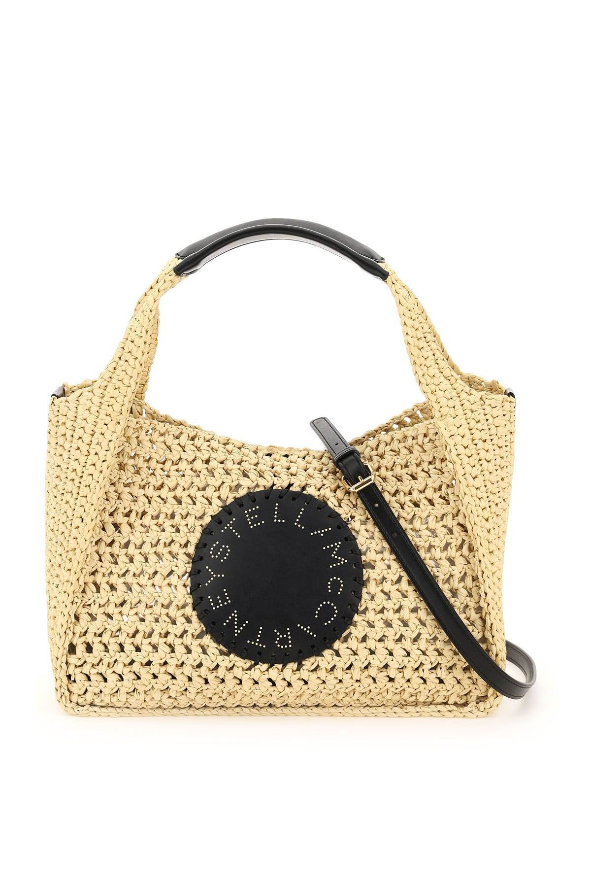 RAFFIA BAG WITH STELLA LOGO - 1