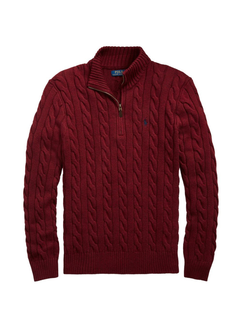 cable knit zip sweater 1