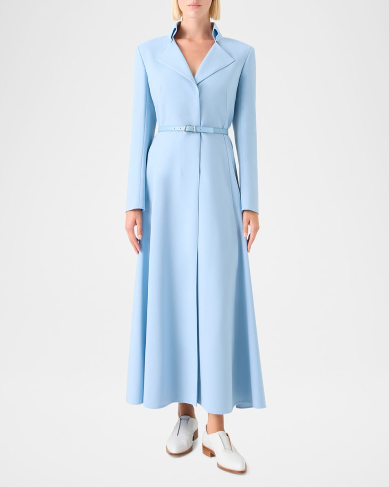 AKRIS Belted Wool Double-Face Dress outlook