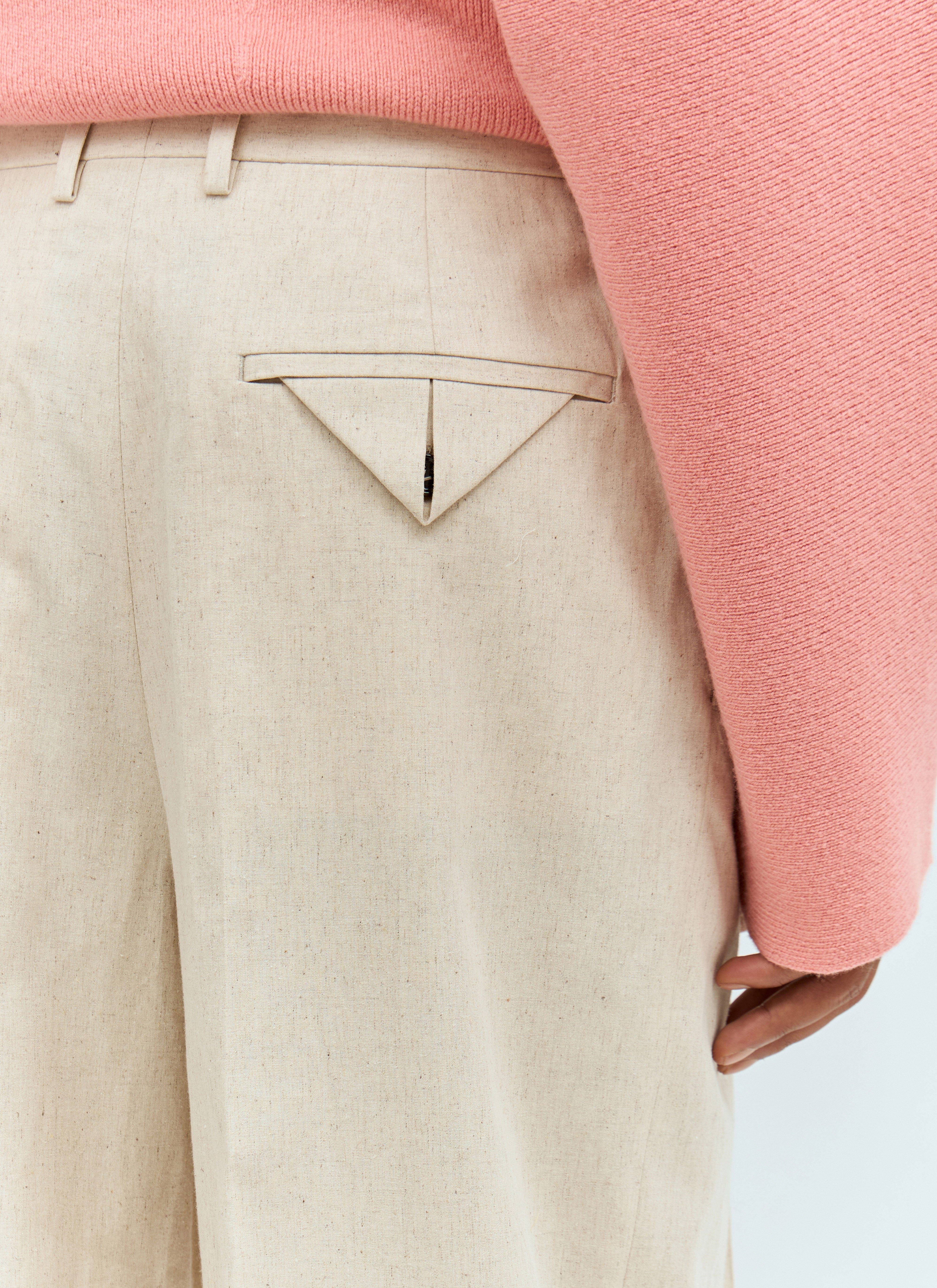 Natural Crisp Poplin Pants - 3