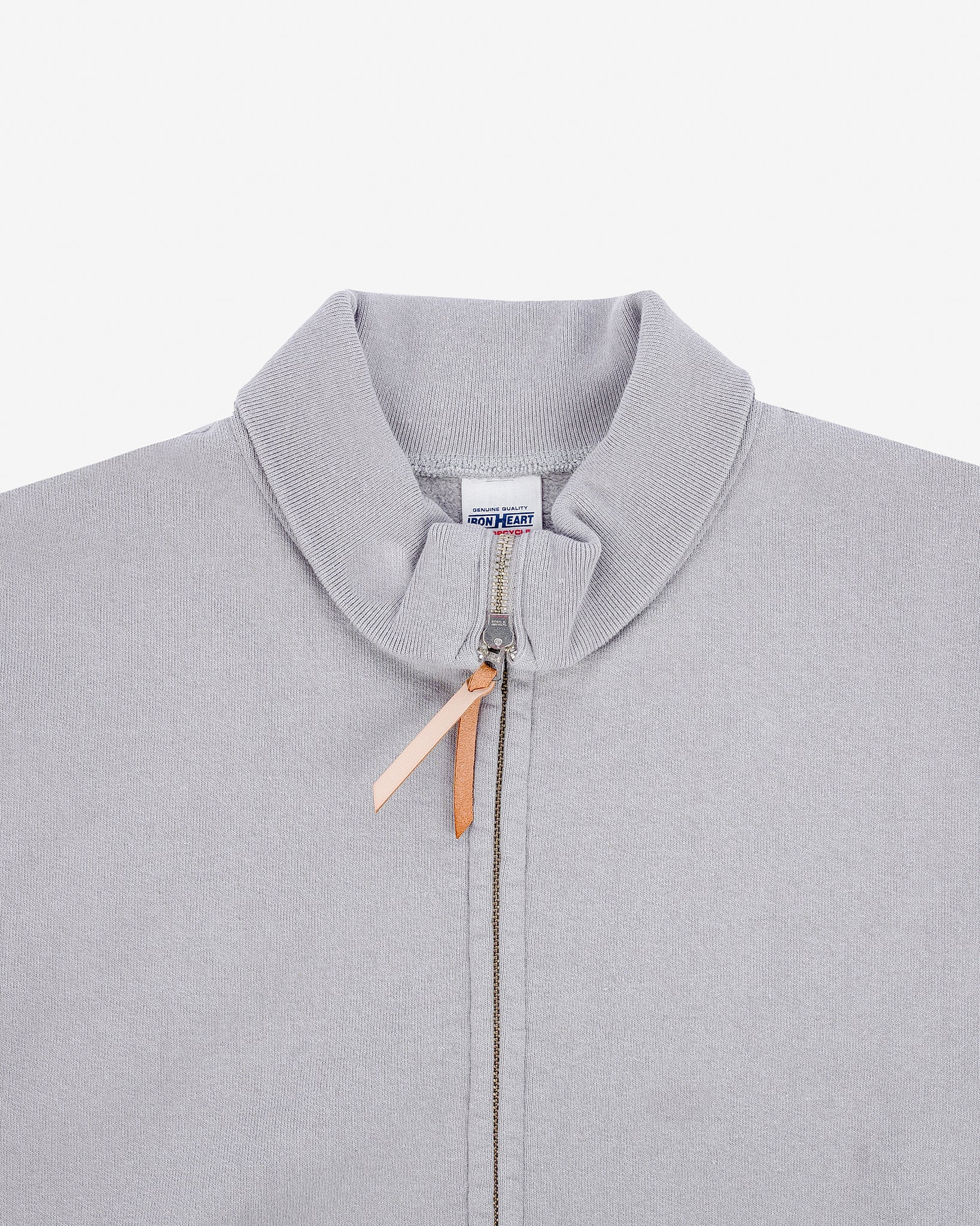 IHSW-11-GRY 14oz Ultra Heavyweight Loopwheel Cotton Zip Up Sweater - Grey - 7