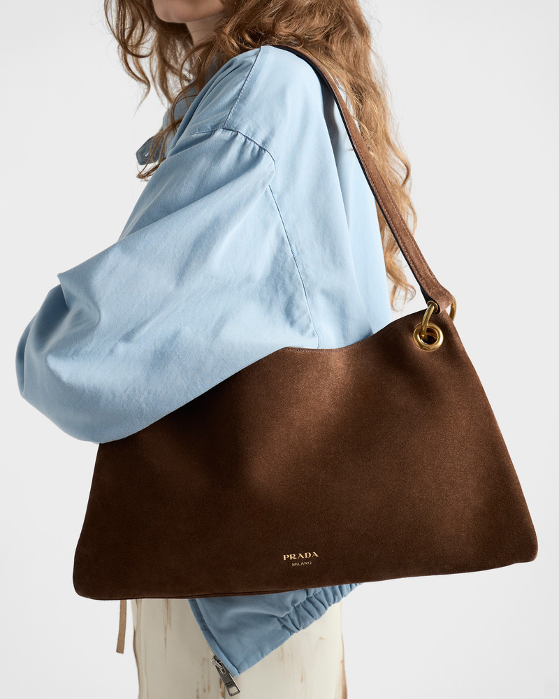 Prada Etude large suede shoulder bag 7