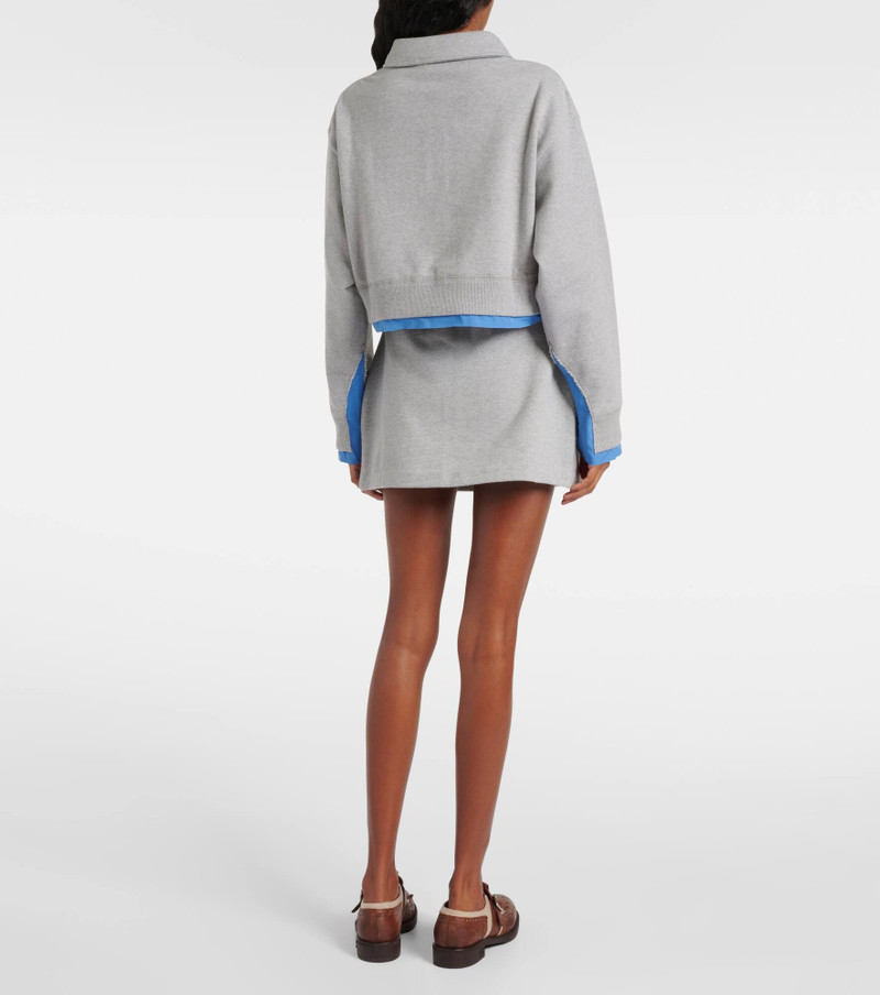 Cropped cotton polo sweater 3