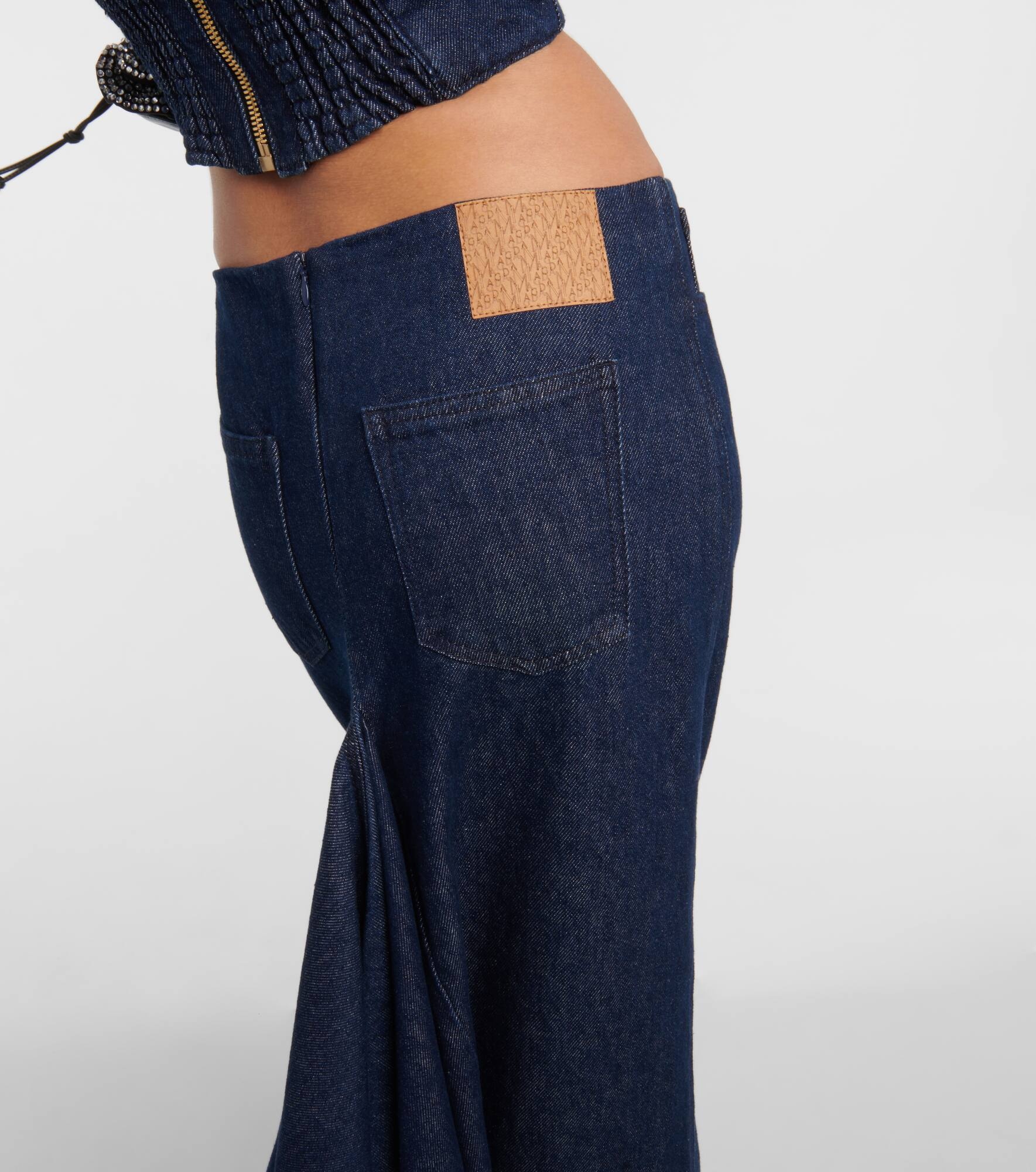 Low-rise denim maxi skirt - 5