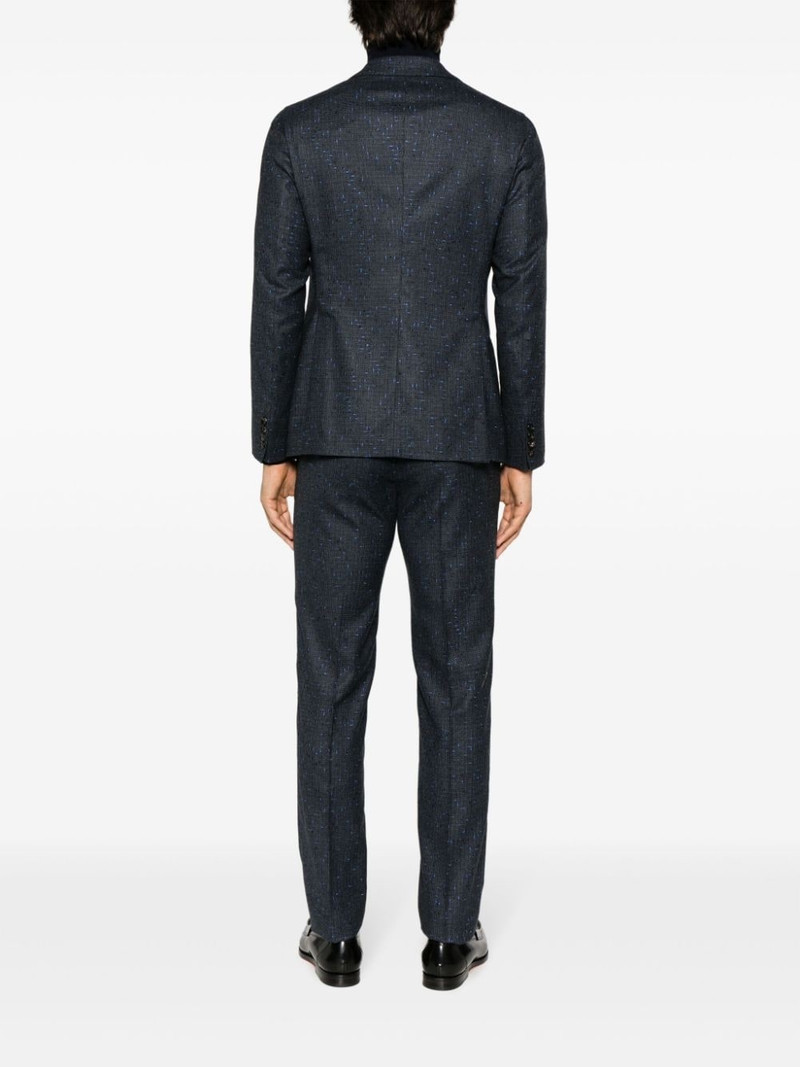 speckled single-breasted suit 4