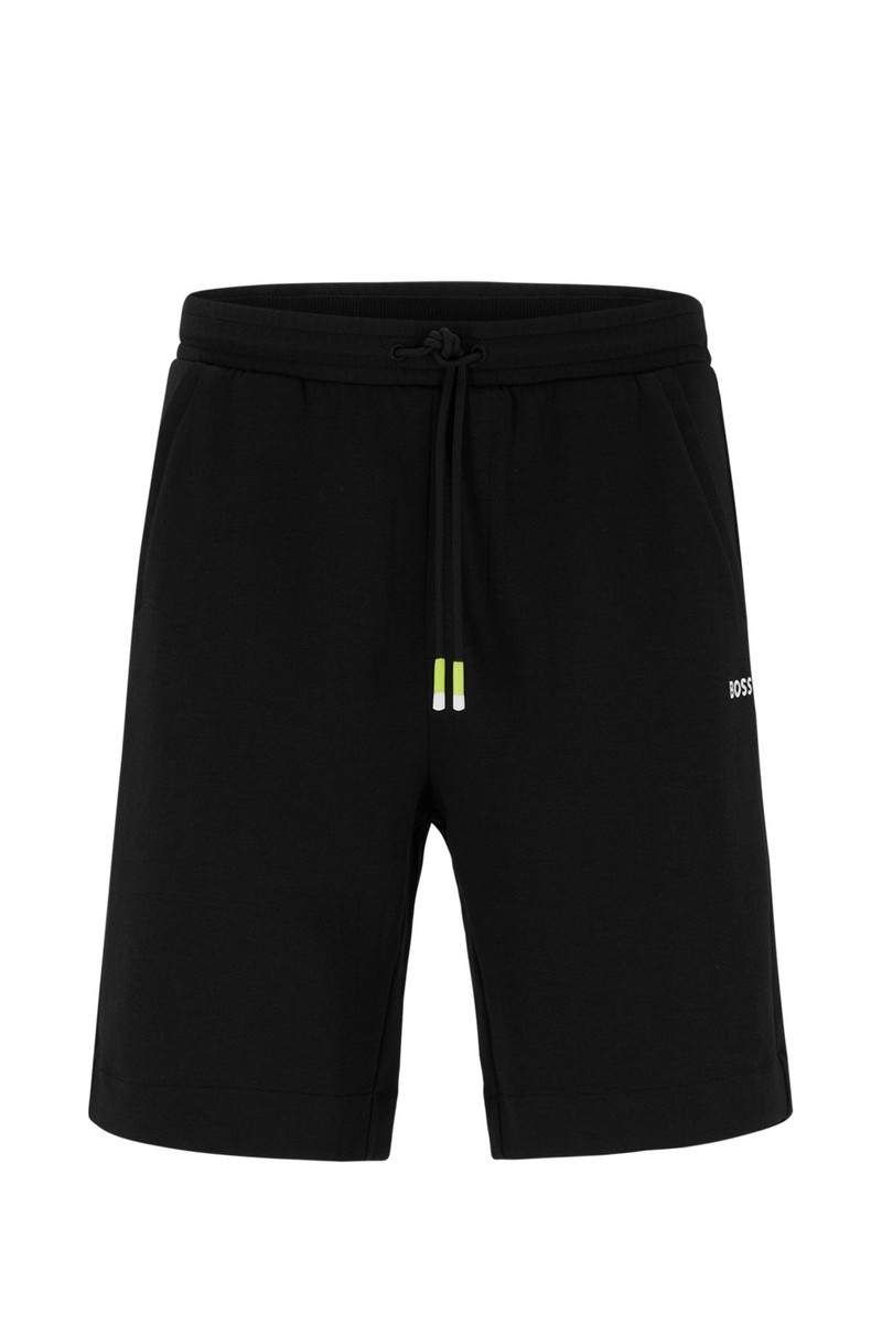 COTTON-BLEND REGULAR-FIT SHORTS WITH EMBROIDERED LOGOS 1