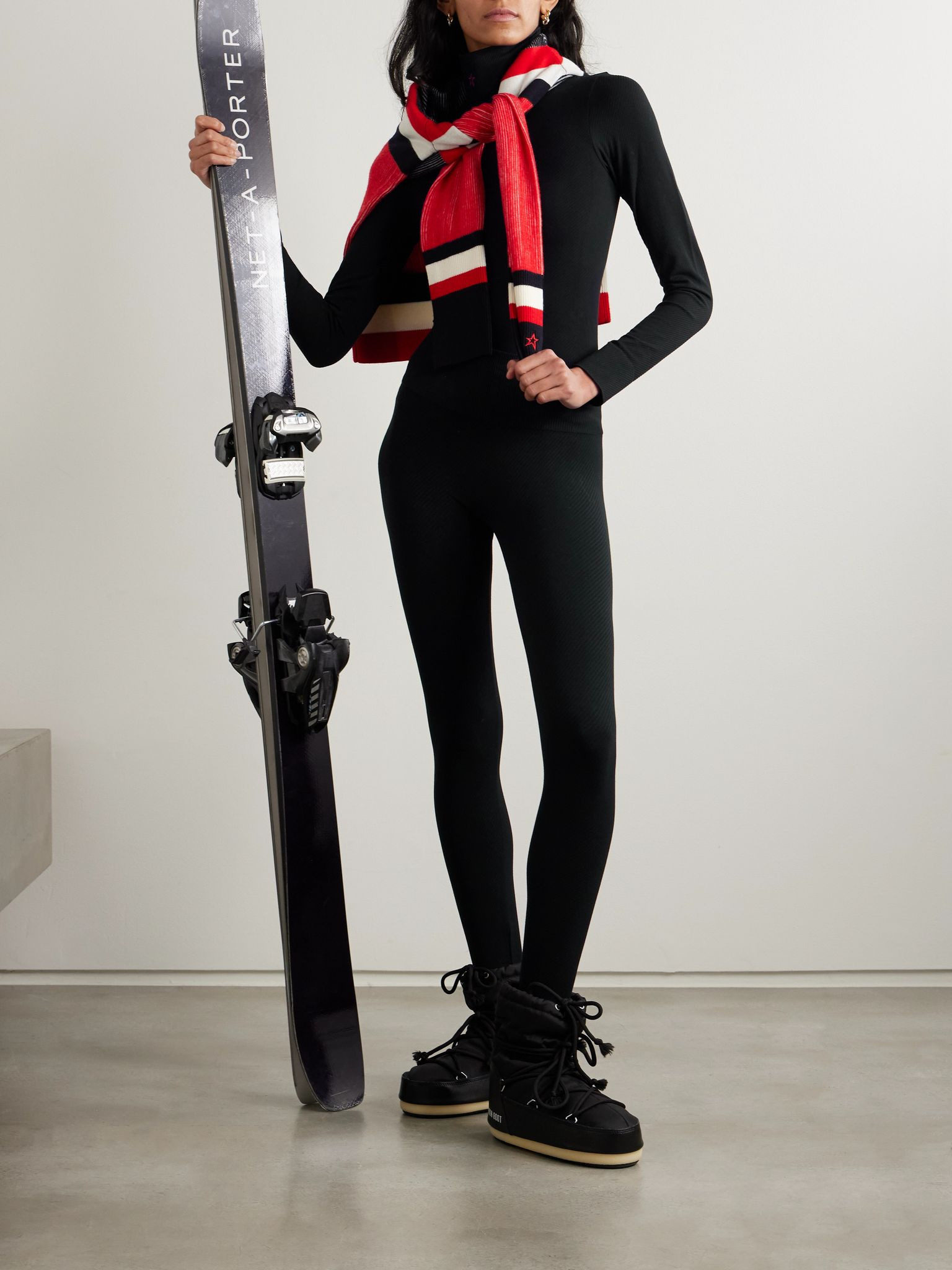 Ribbed thermal modal-blend leggings Black - 2