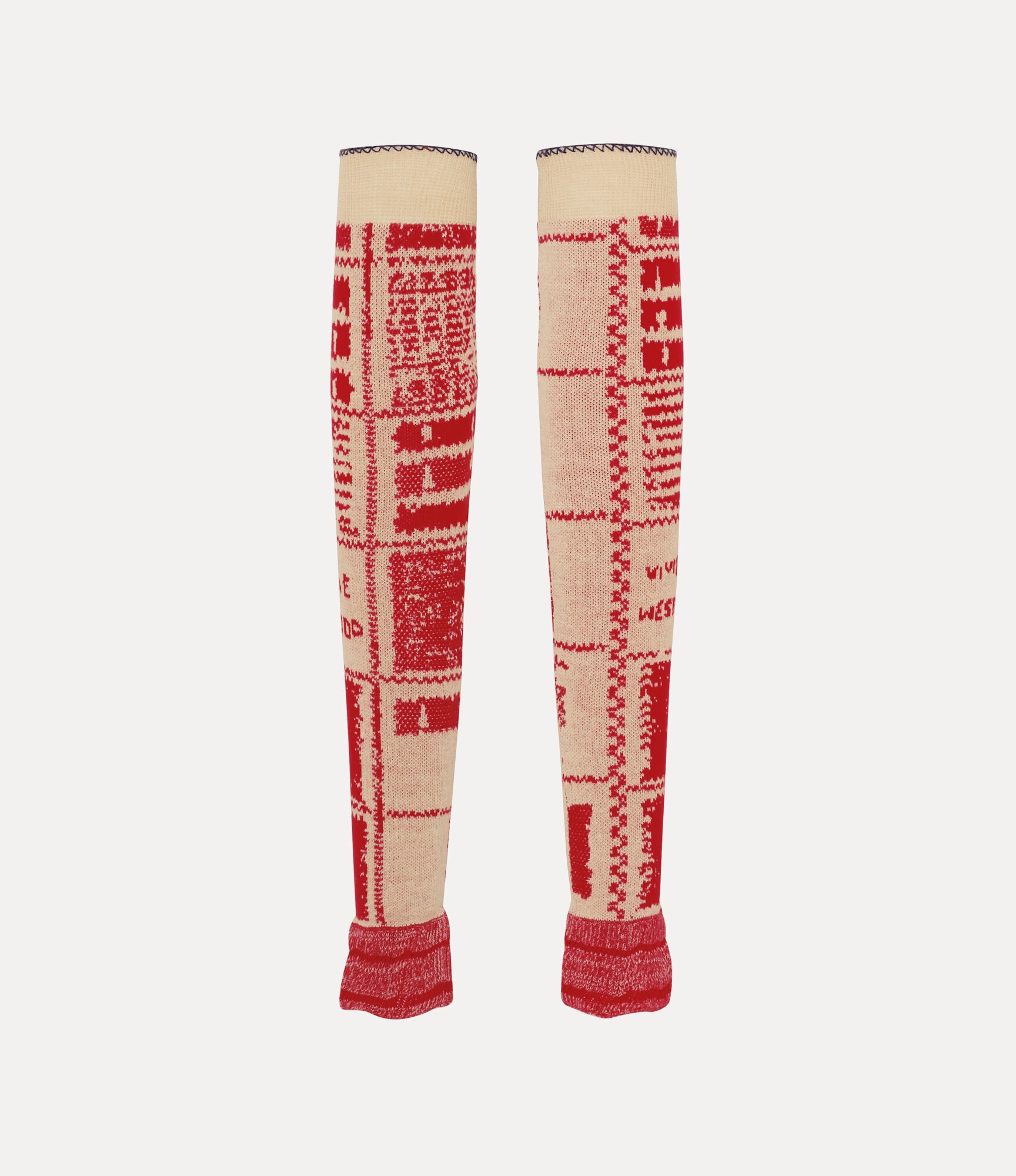 CHECKED ARM WARMERS - 2