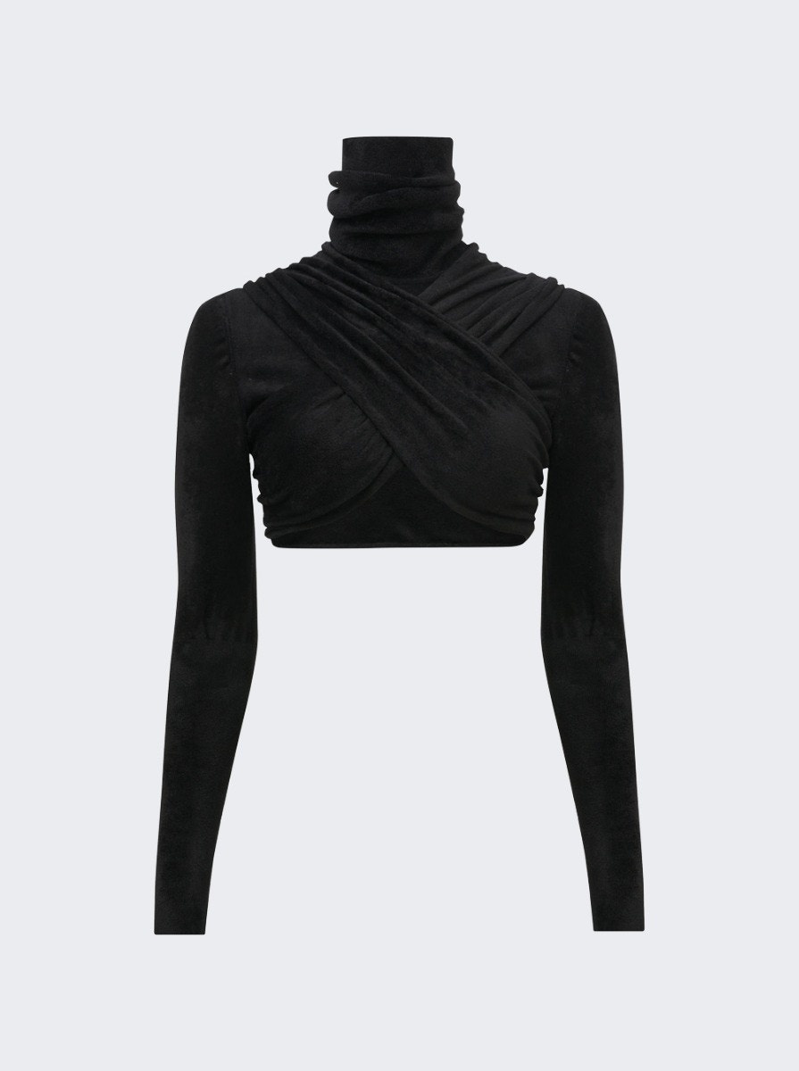 Draped Blouse Black - 3