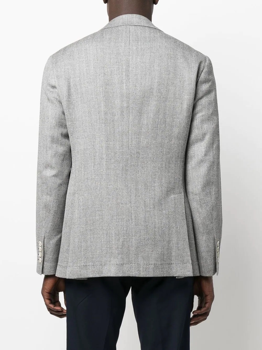 woven wool blazer - 4