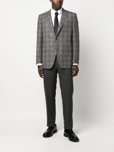 Canali check-pattern notched-lapels blazer outlook