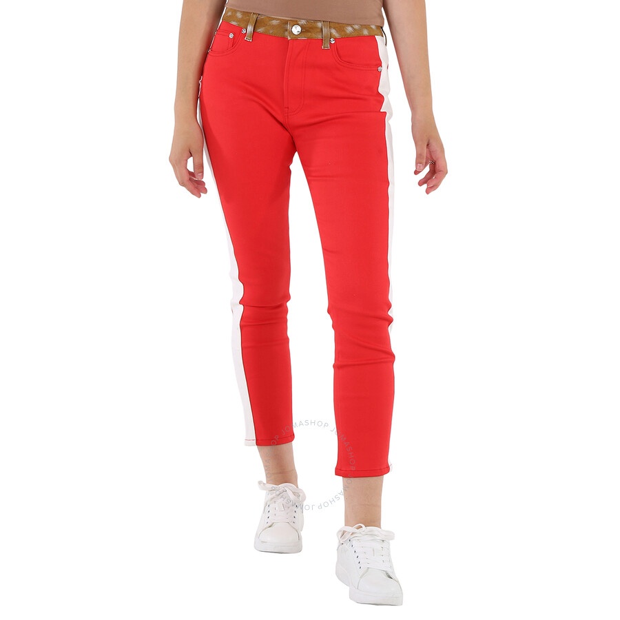 Burberry Runway Fawn Print Two-tone Slim Fit Pants - 3