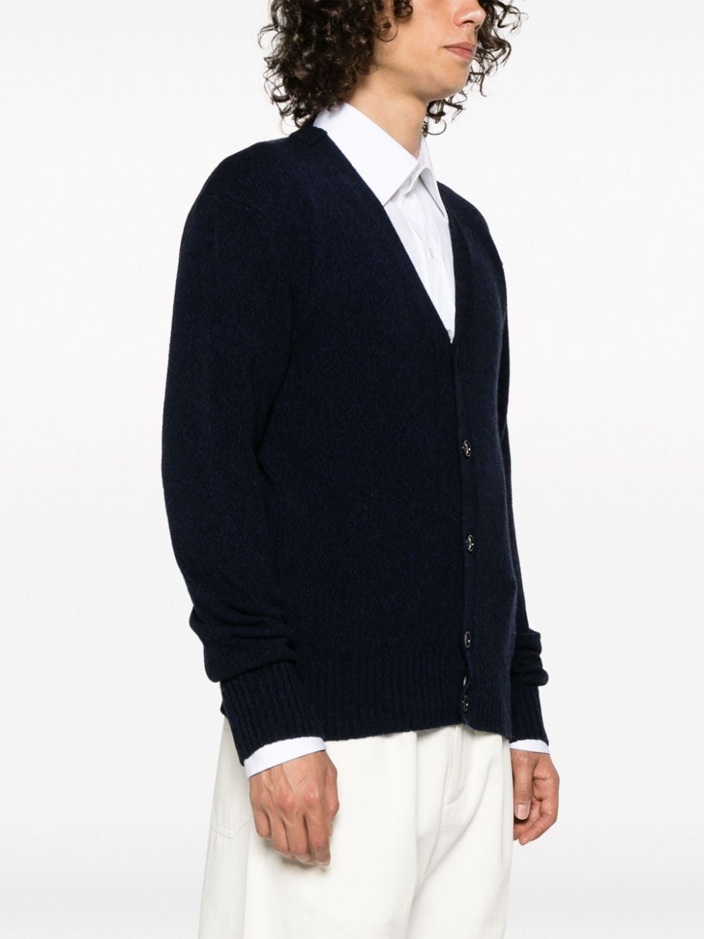V-neck cashmere-blend cardigan - 3