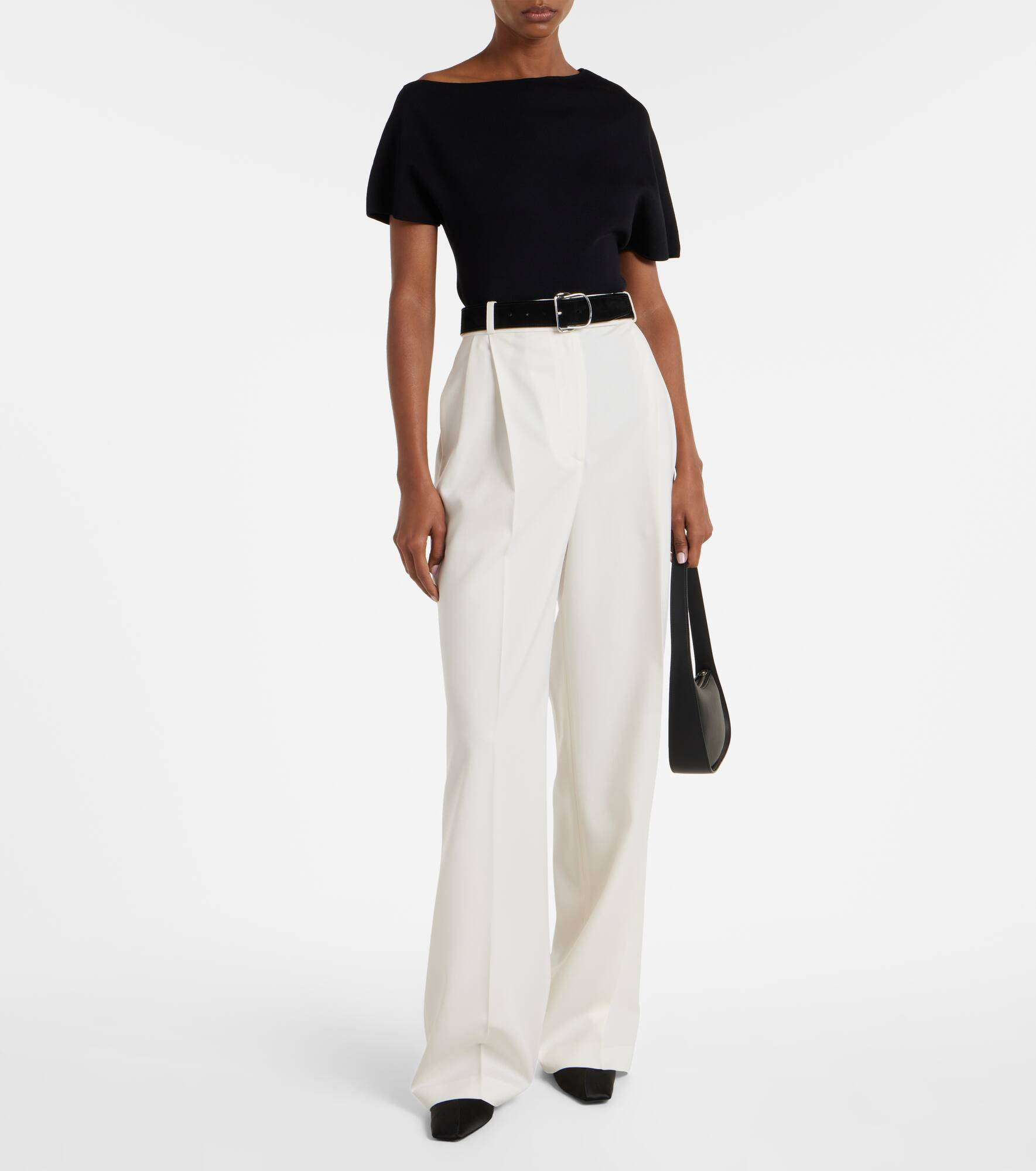 Wool-blend wide-leg pants - 2