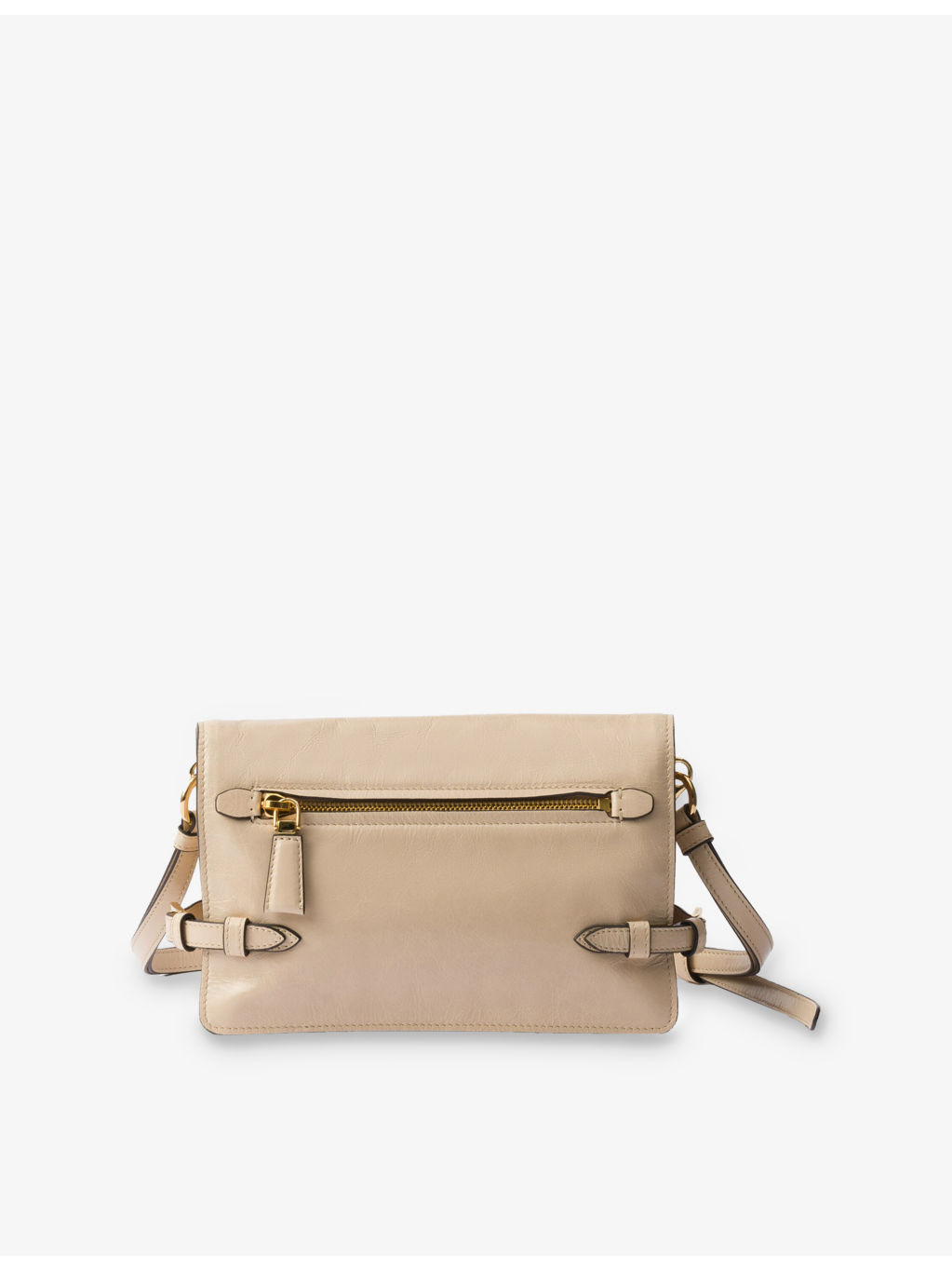 Logo-badge leather shoulder bag - 4