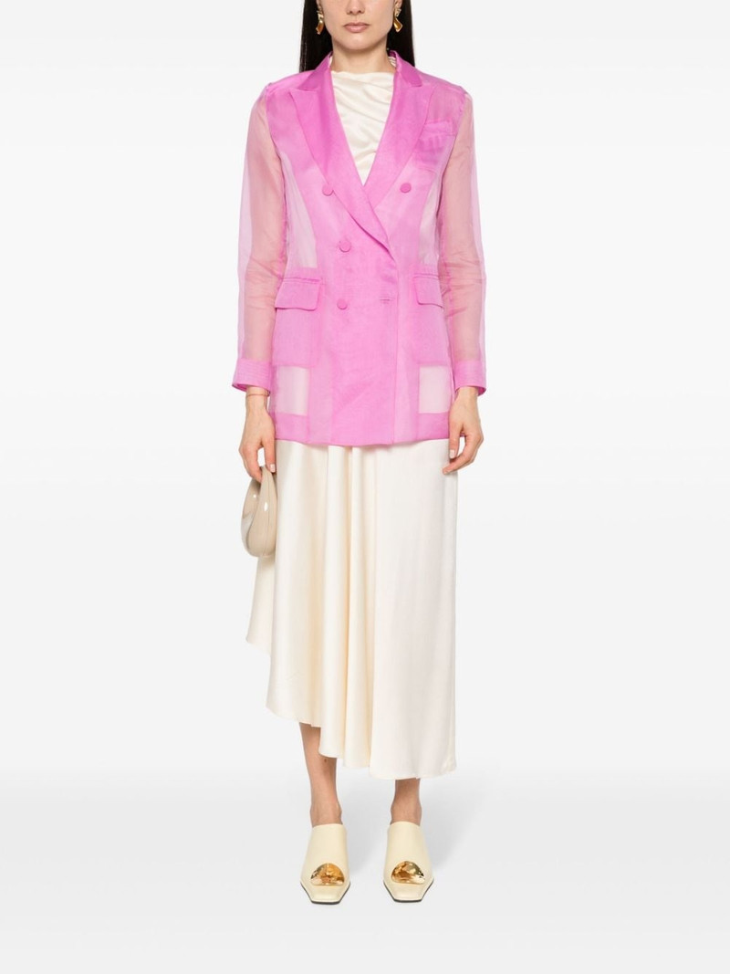 Max Mara Negrar silk double-breasted blazer outlook