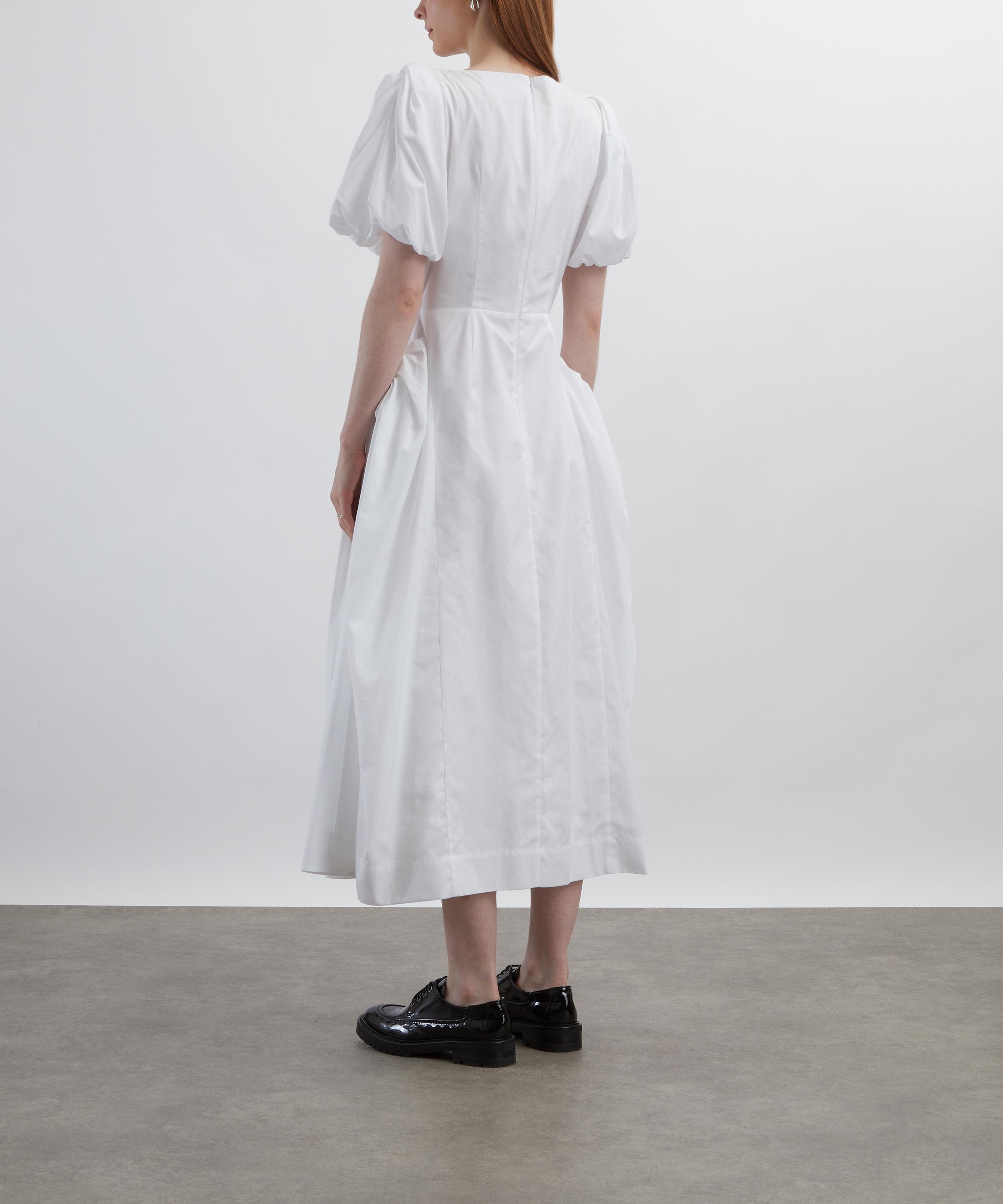 Bow Puff-Sleeve Hip Dress - 4