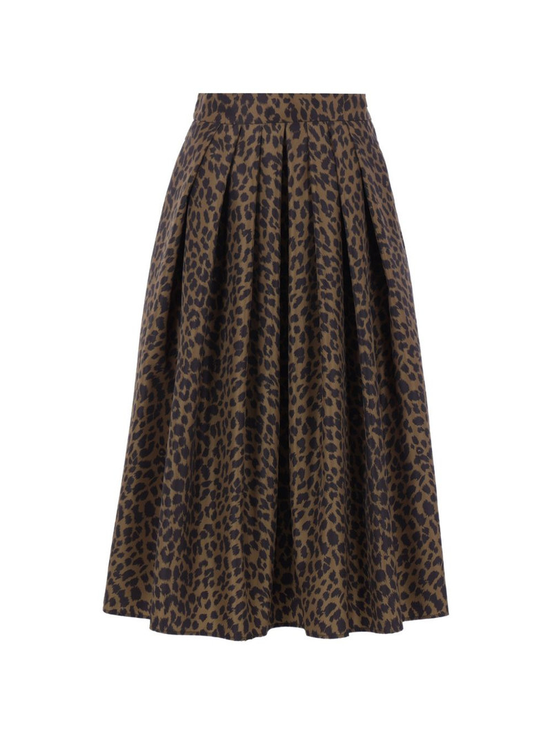 animal-print midi skirt 1