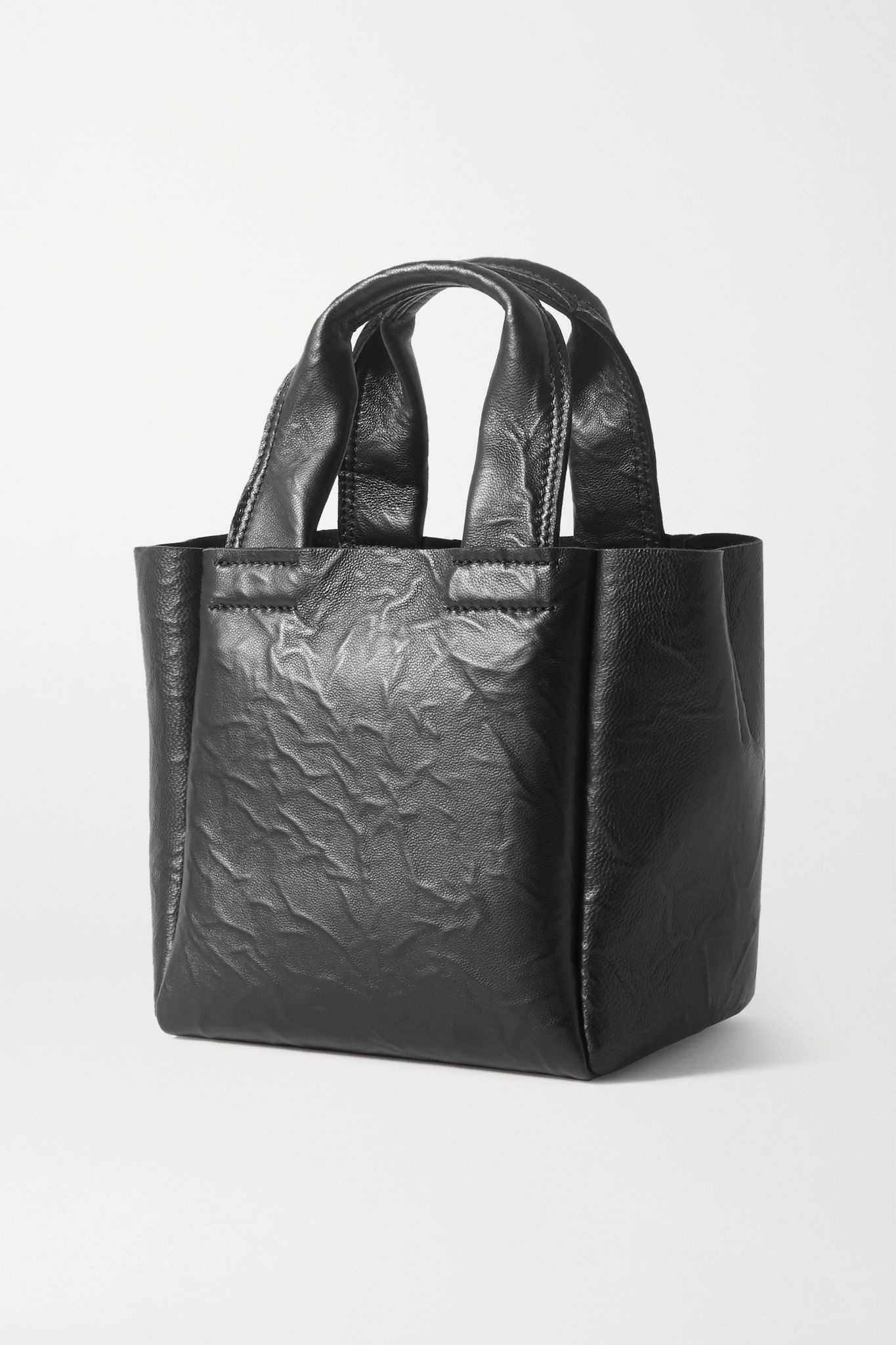 Printed crinkled-leather tote - 3