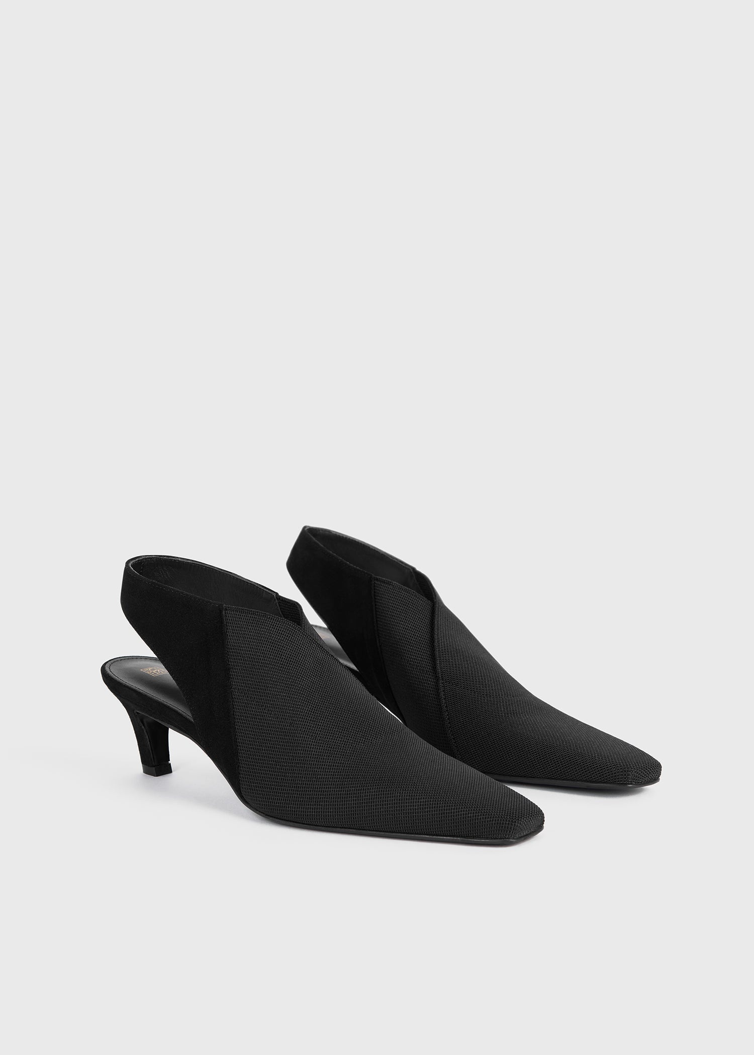 The Mid Heel Elastic Slingback black - 7