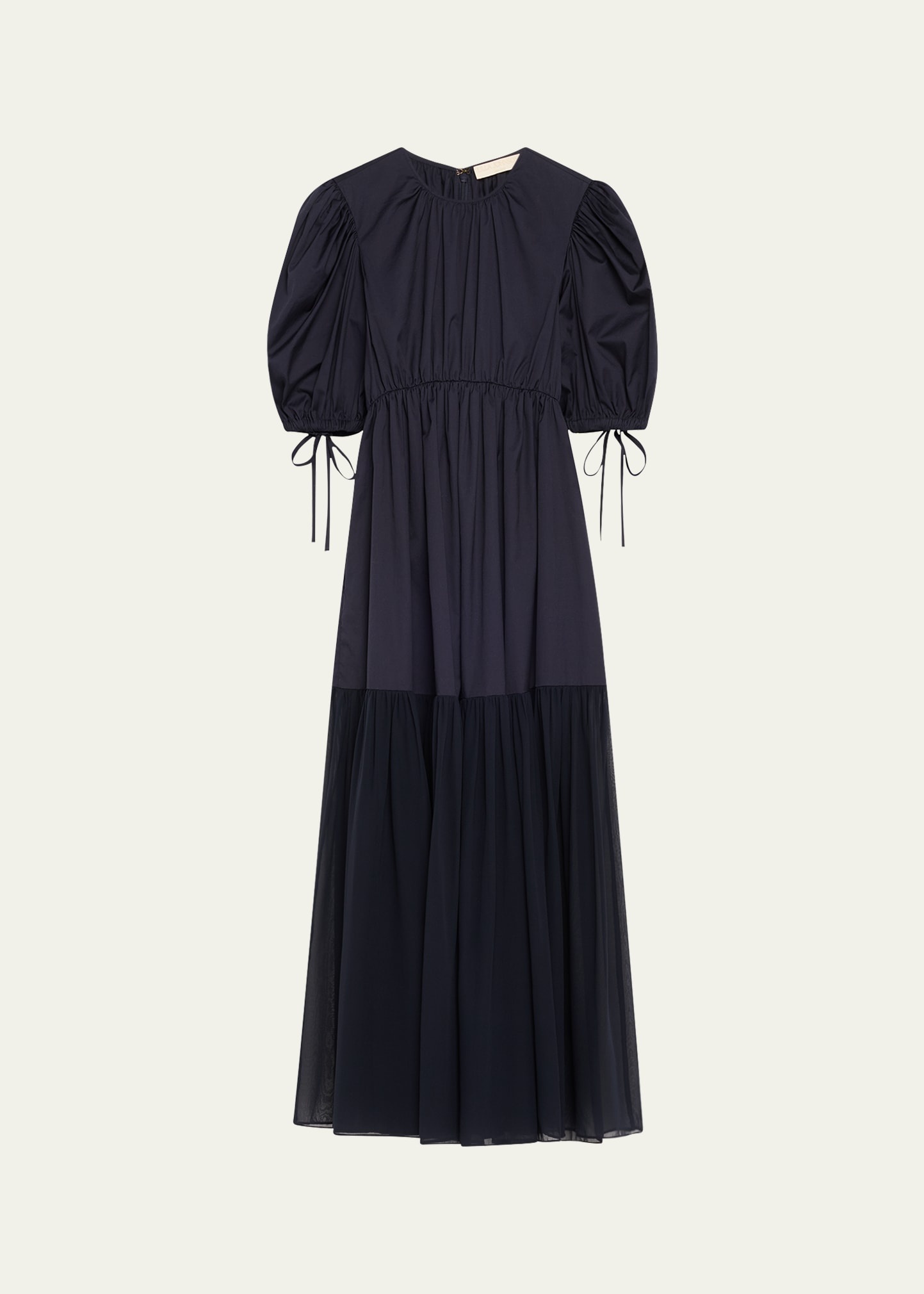 Collage Puff-Sleeve Midi Dress - 1