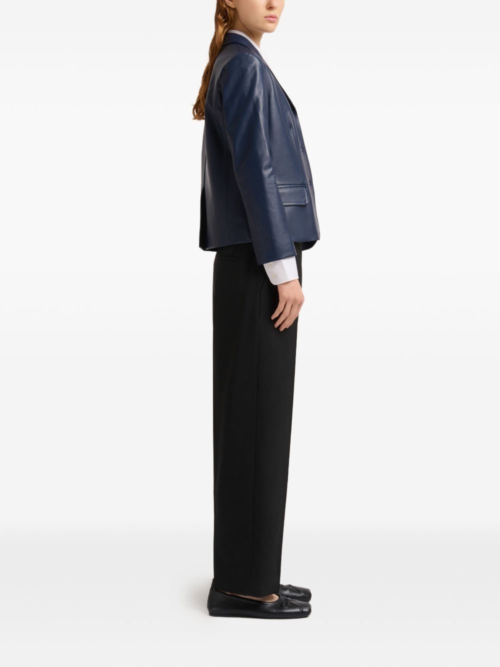 leather blazer - 3