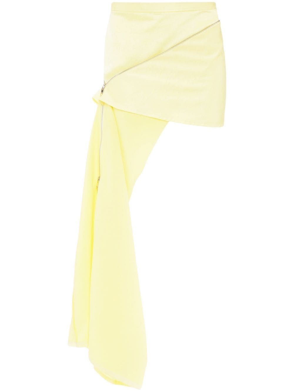 zip-detail mini skirt - 1