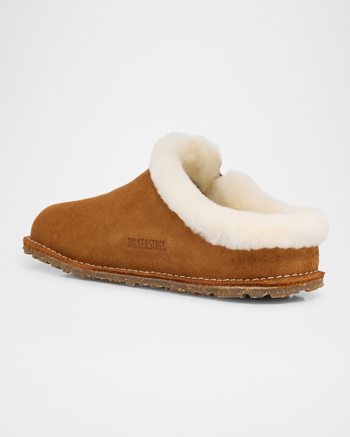 Zermatt Suede Shearling Slipper Mules - 2