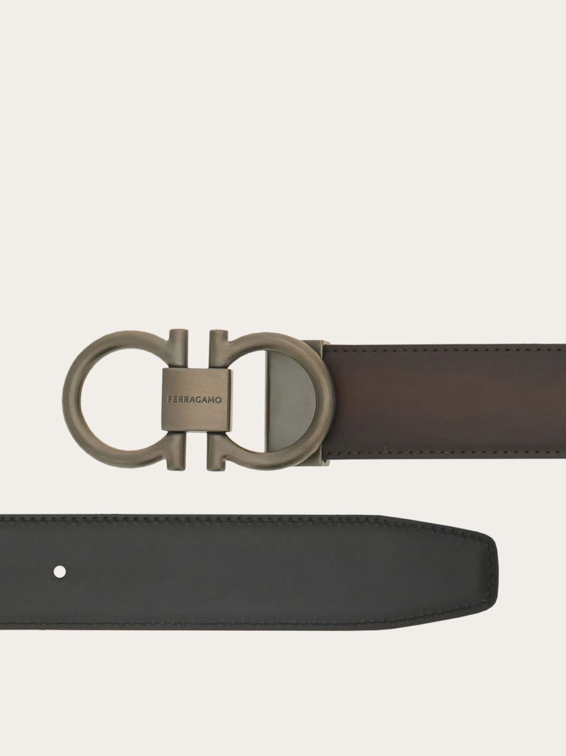 FERRAGAMO Reversible and adjustable Gancini belt outlook