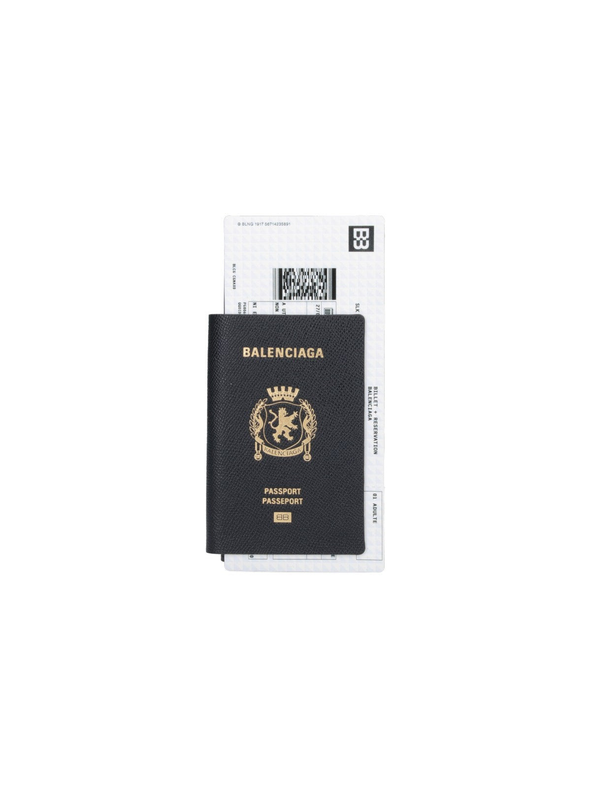 Balenciaga Men Logo Passport Holder - 1