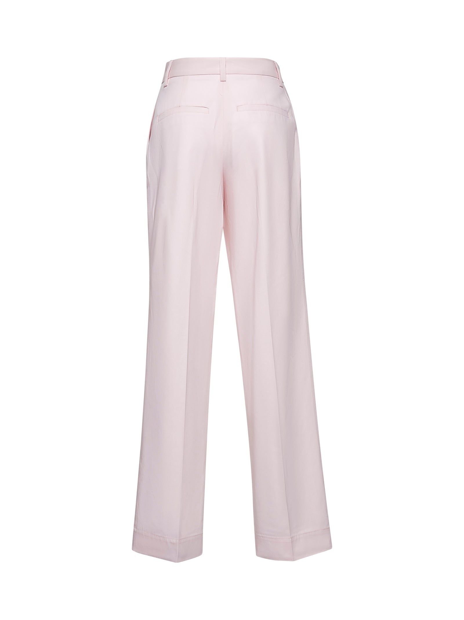 Pink crisp cotton trousers - 2