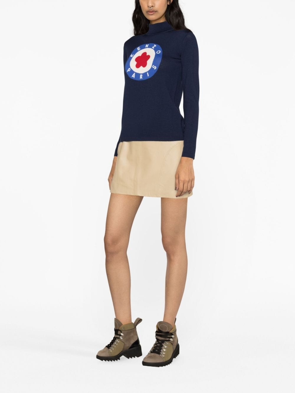 intarsia-knit logo jumper - 3