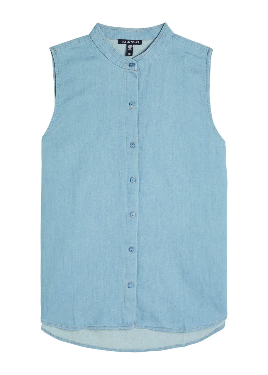 Eileen Fisher Cotton Chambray Blouse - 1
