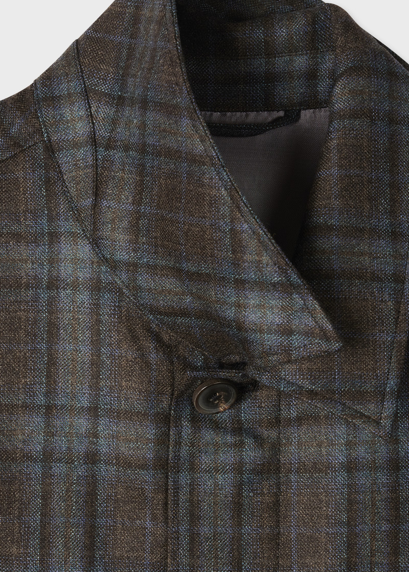 Paul Smith Brown Check Wool Overshirt outlook