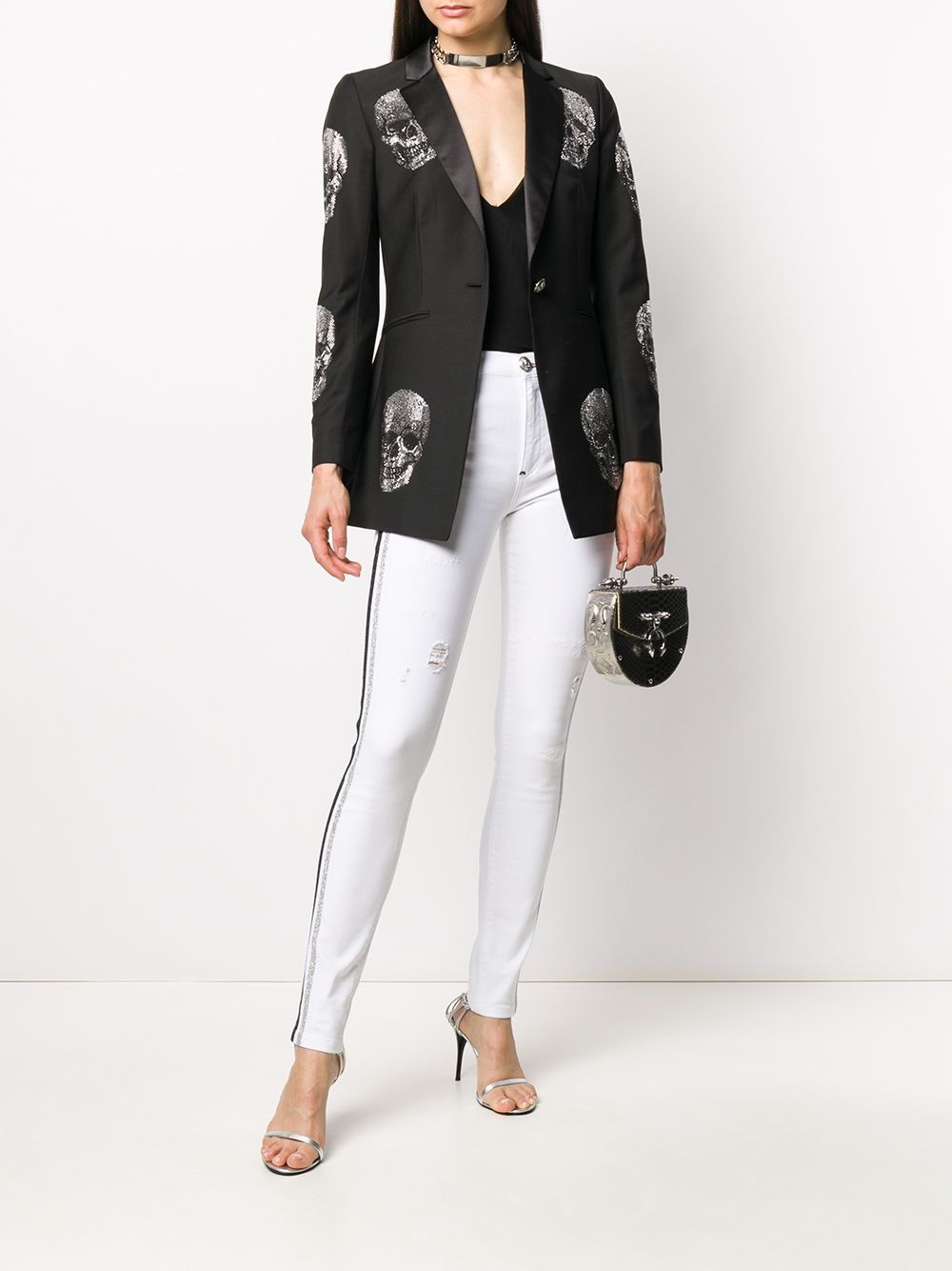 striped skinny jeans - 4