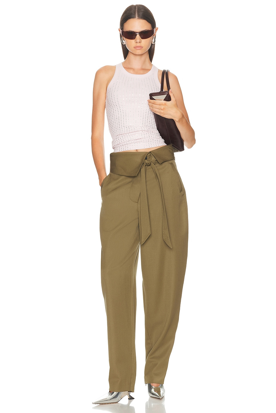 Folded Waist Long Pant - 5