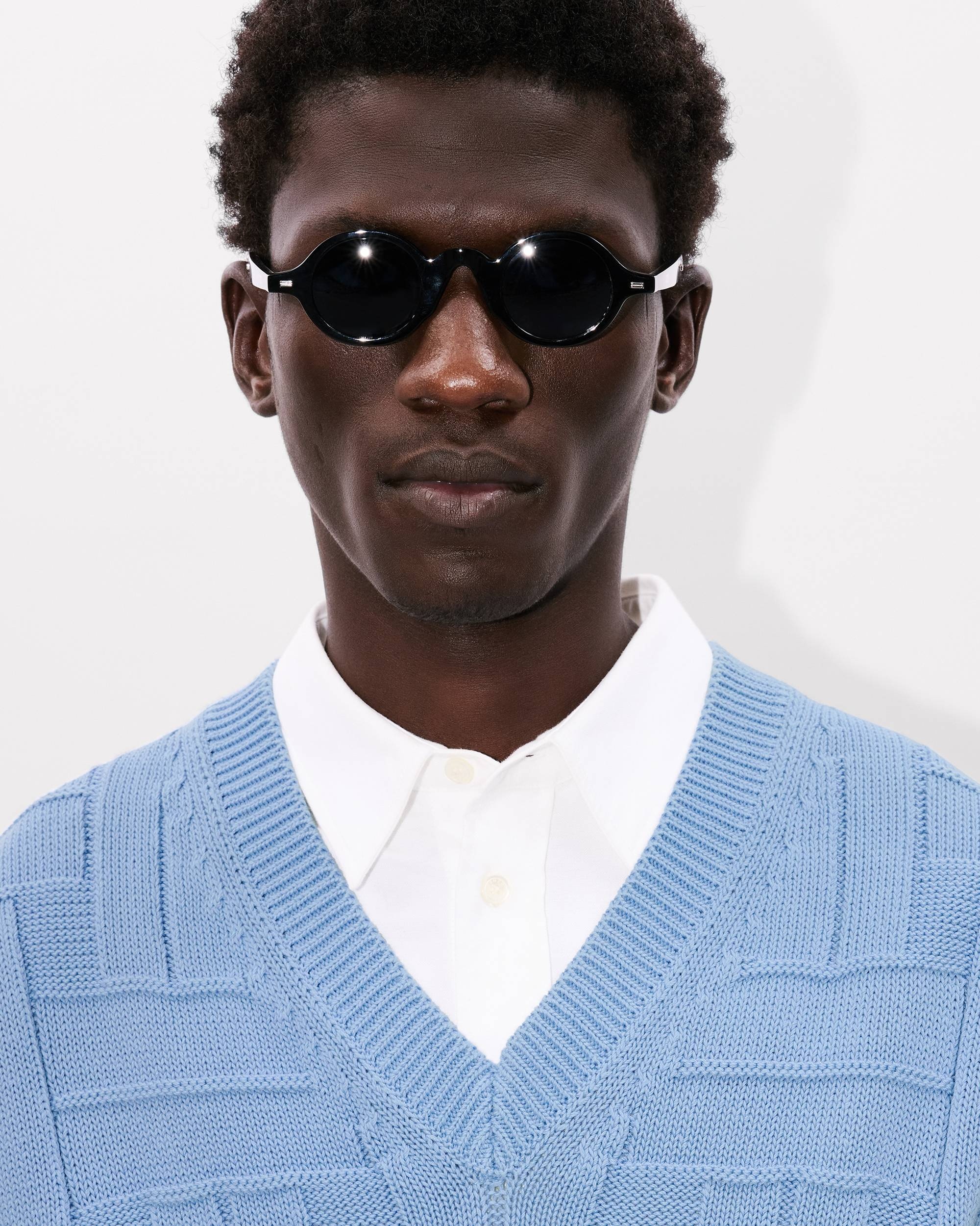 'KENZO Weave' embroidered sleeveless jumper in cotton - 6