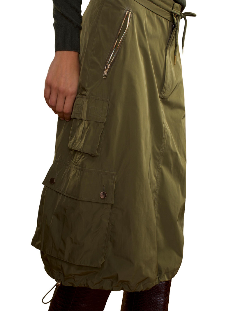 Women's Cargo Skirt - Dark Green 5