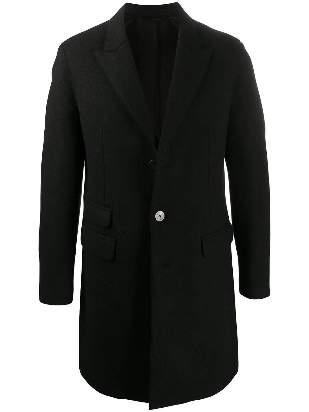 mid-length single-breasted coat - 1