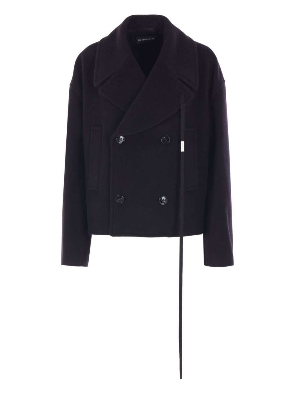 virgin wool-cashmere blend double-breasted coat - 1