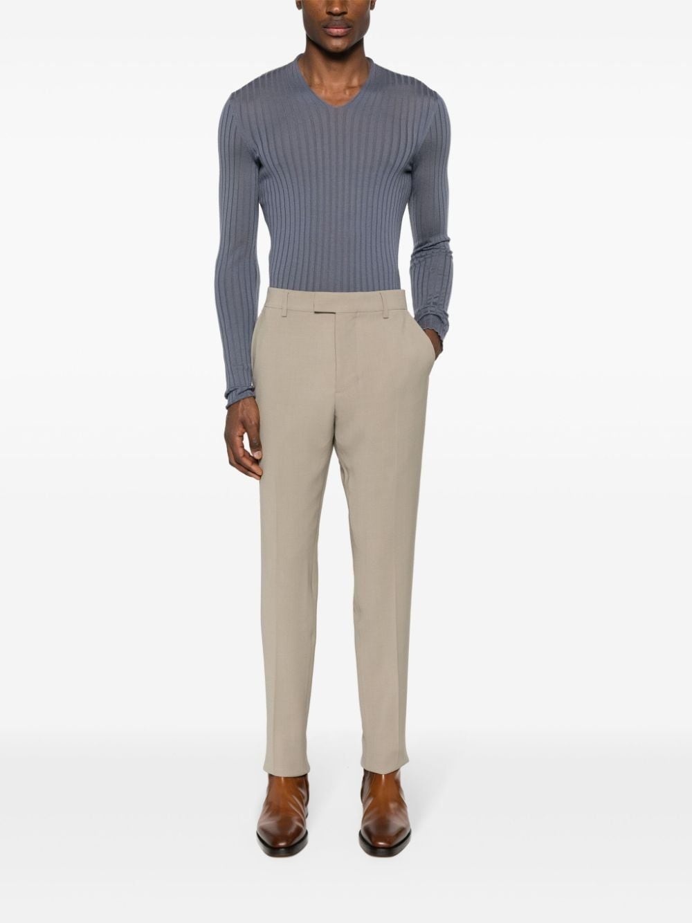 pressed-crease trousers - 2