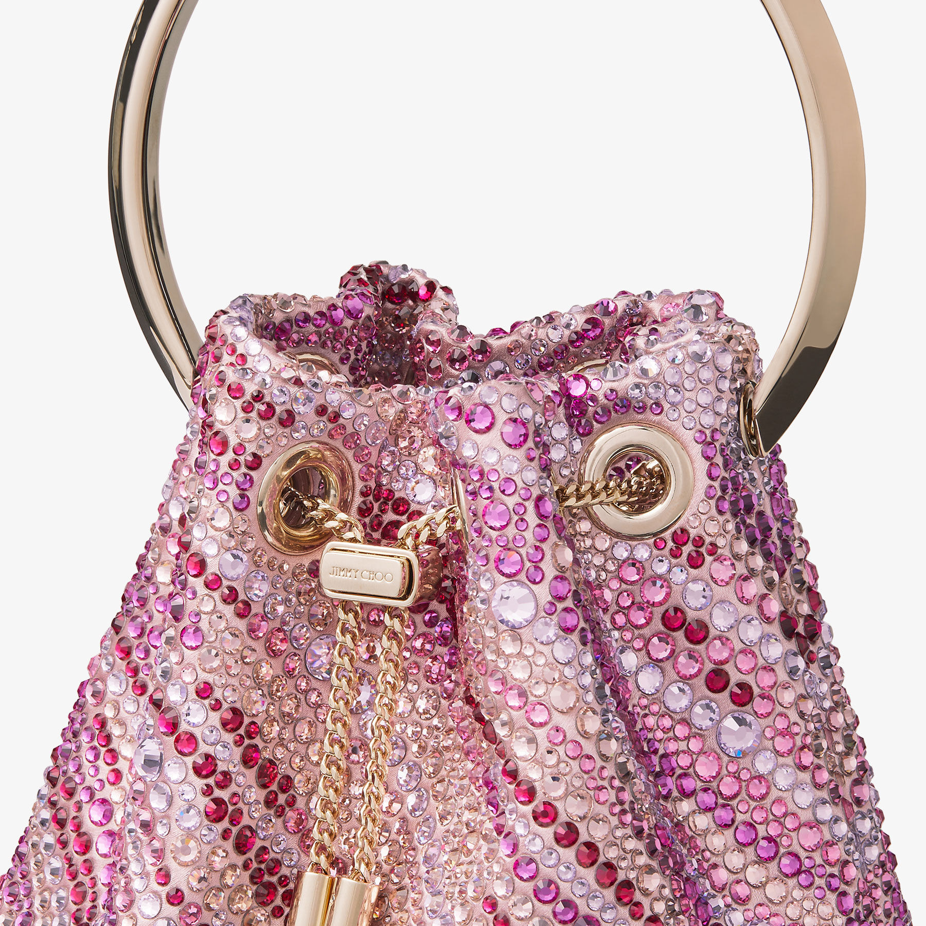 Bon Bon
Pink Satin Crystal Handbag - 3