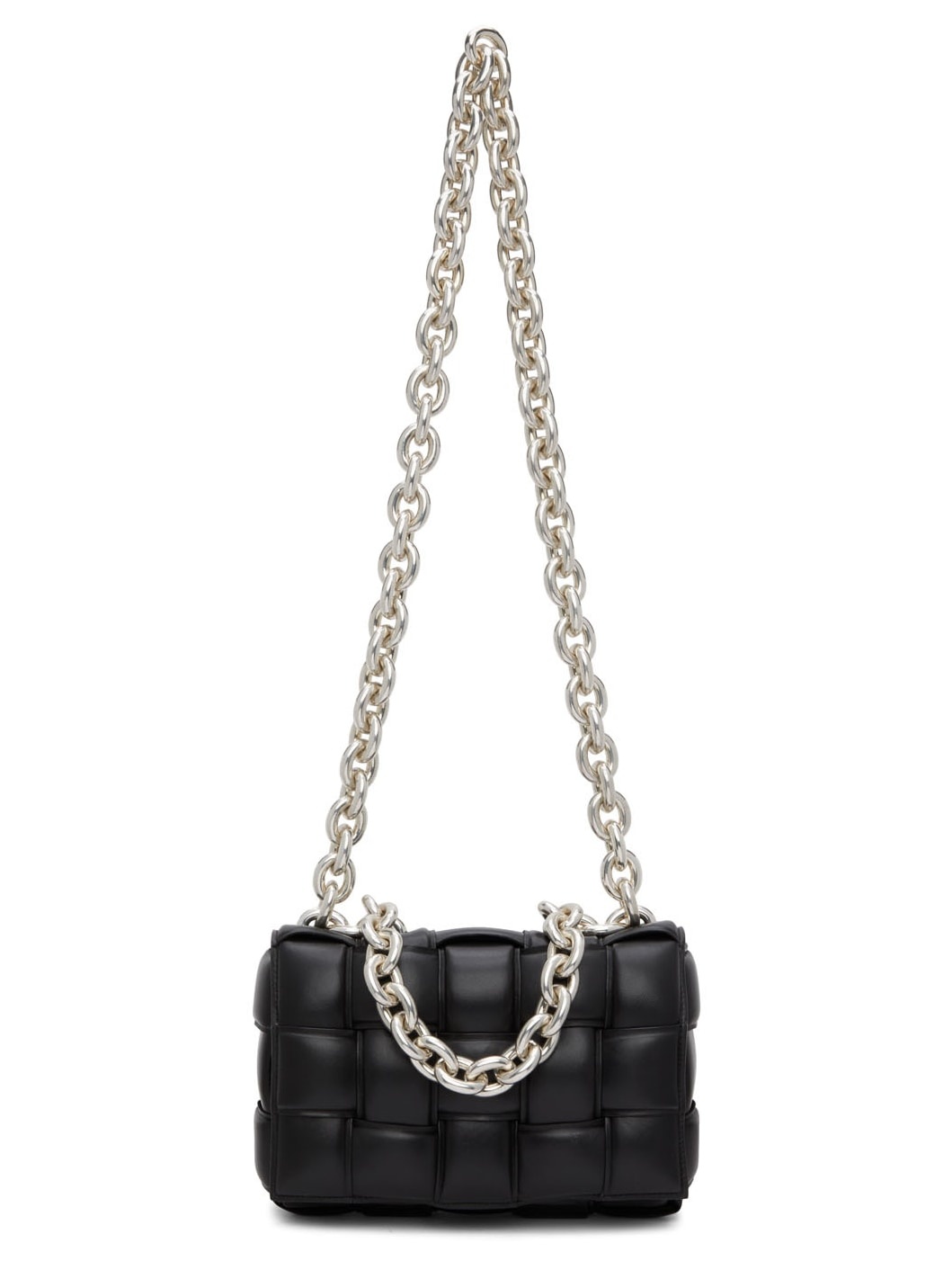 Black Padded Chain Cassette Bag - 4