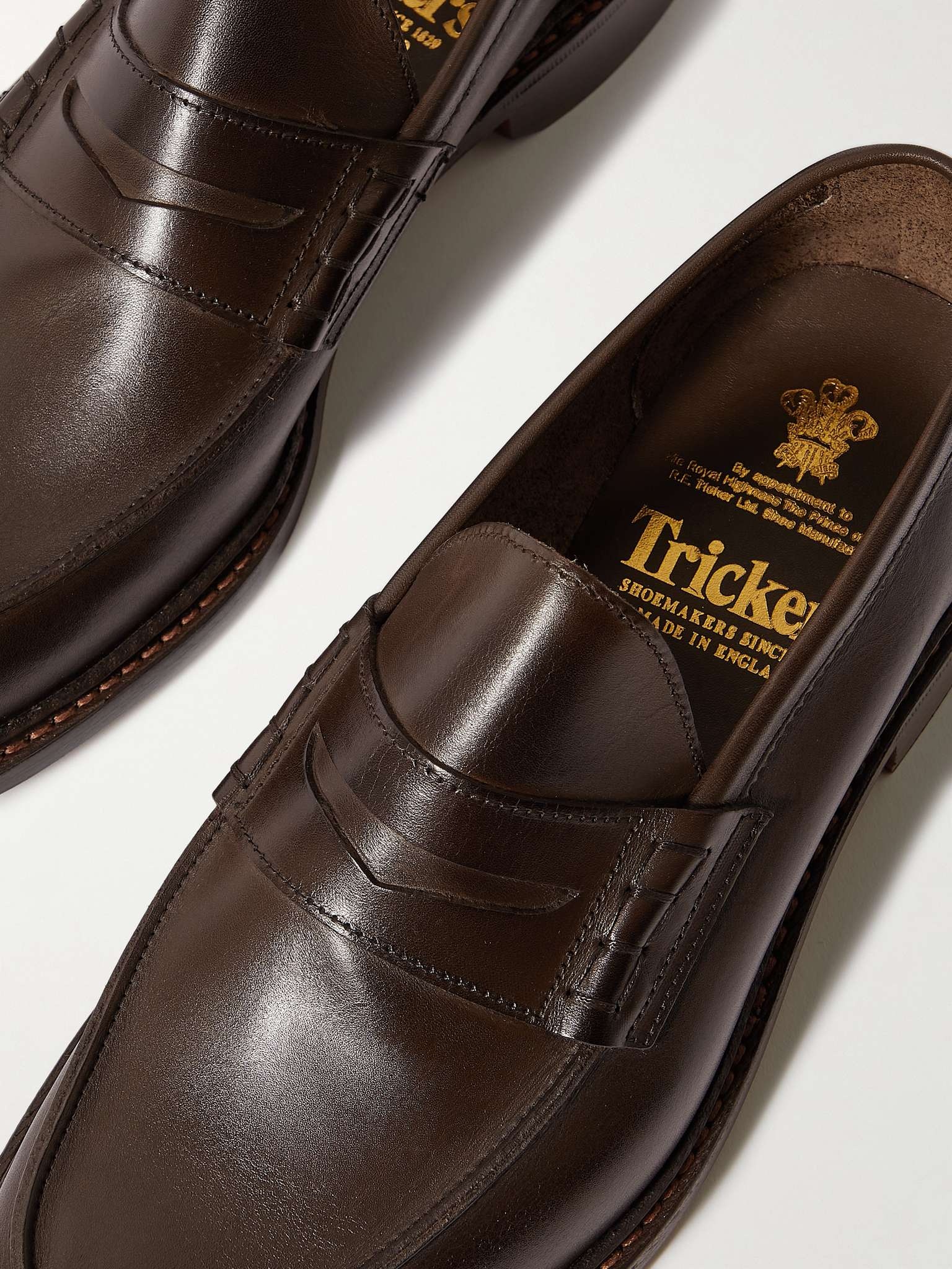 Adam Burnished-Leather Penny Loafers - 6