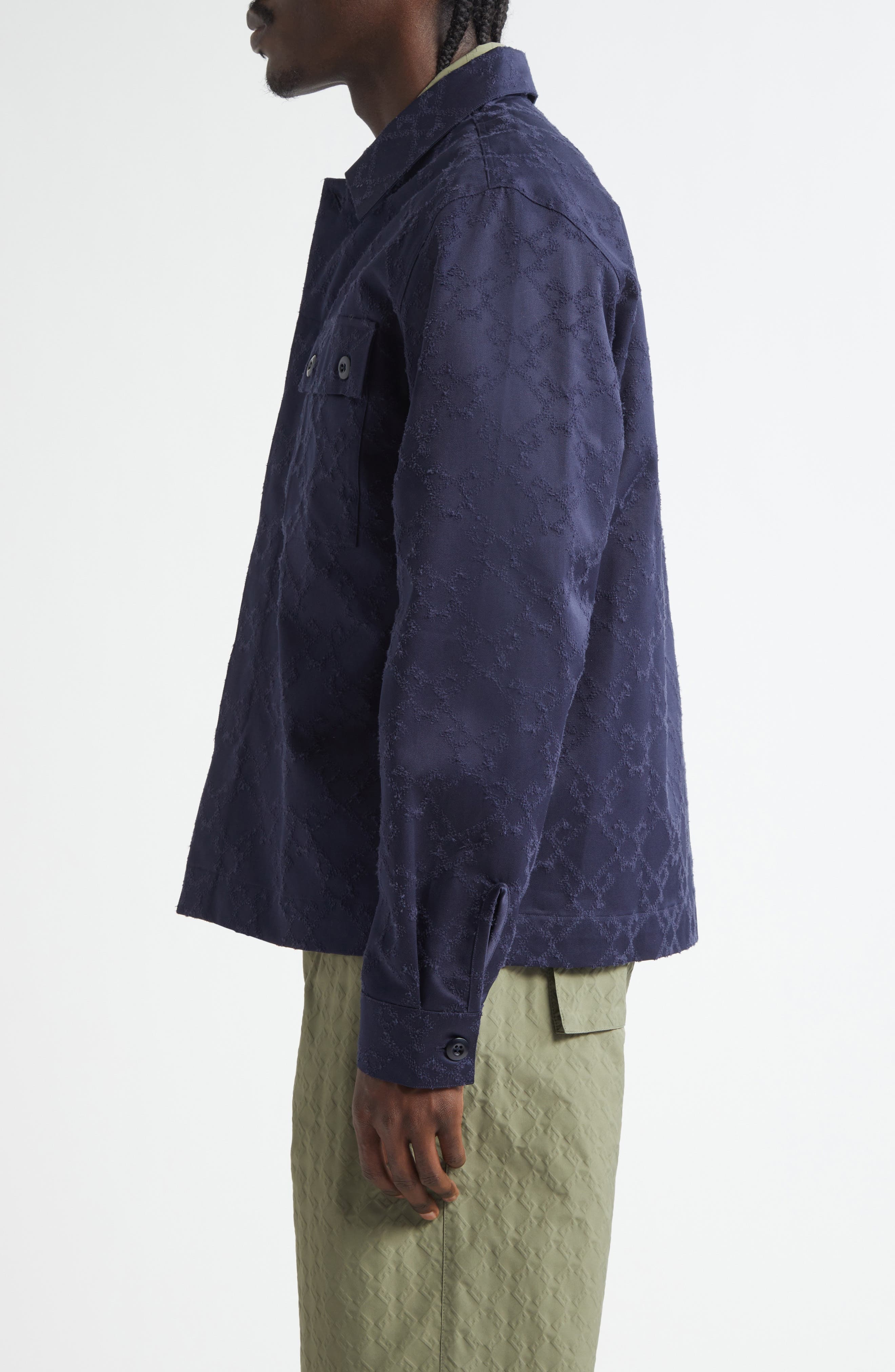 Givenchy Monogram 72 Military Shirt in Navy at Nordstrom - 4