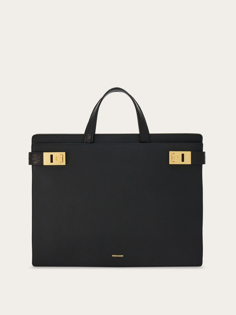 Business bag with Gancini buckles 1