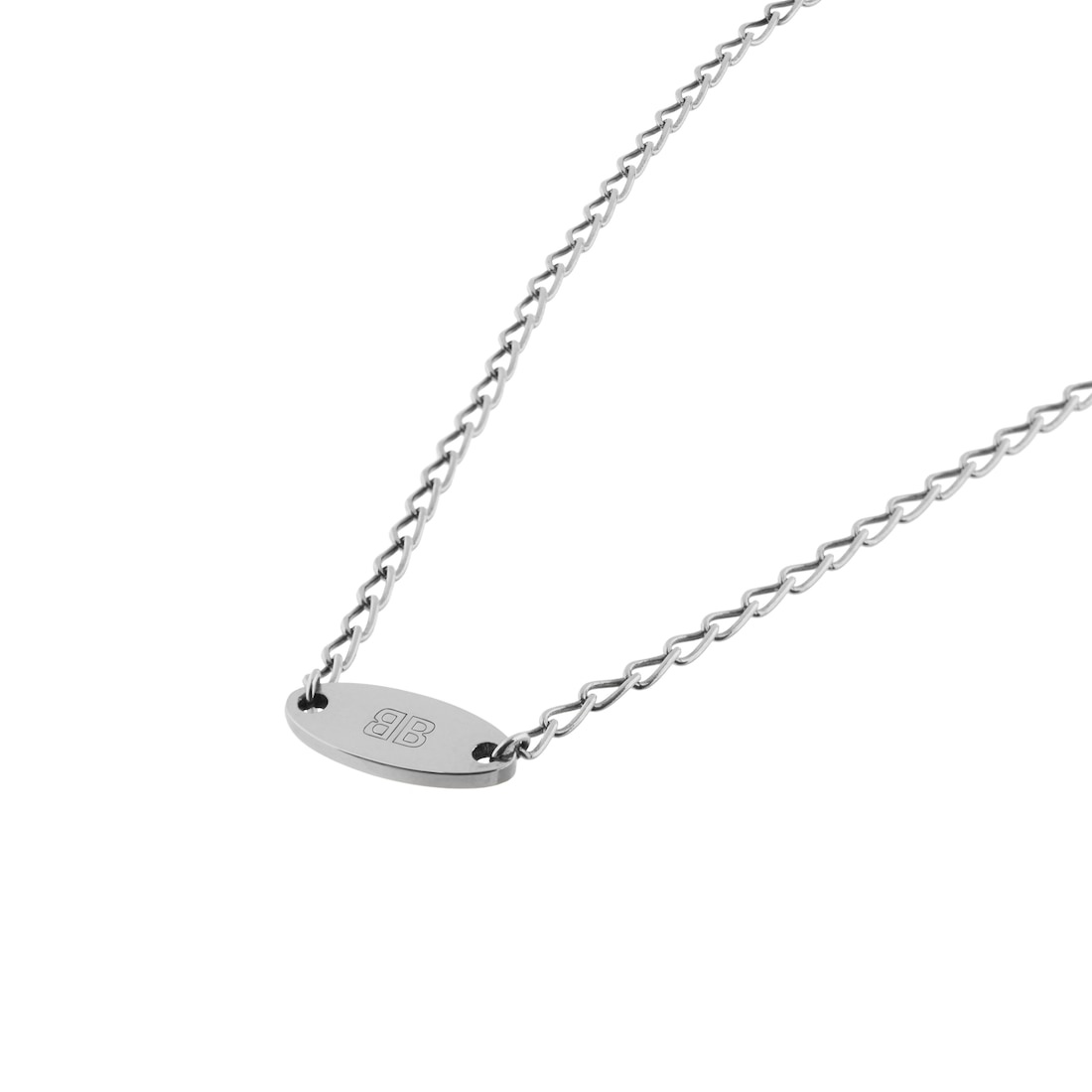 【BALENCIAGA】 Balenciaga SILVER Necklace Everyday BALENCIAGA Everyday Necklace in Antique Silver | REVERSIBLE
