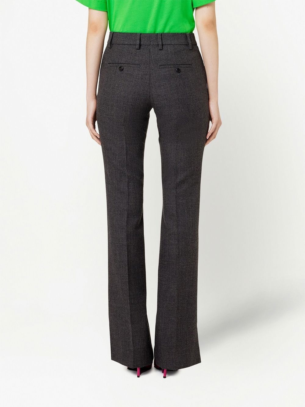 mid-rise flared trousers - 4