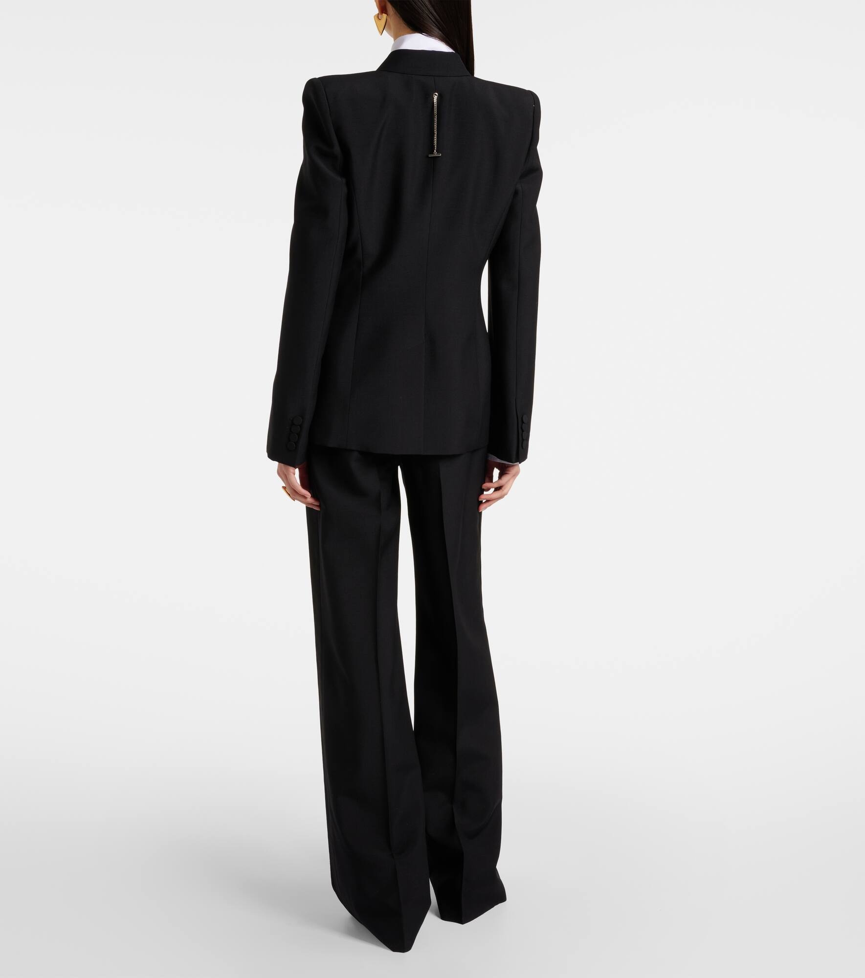 Double-breasted wool blazer - 3